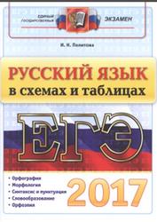 ЕГЭ 2017, Русский язык в схемах и таблицах, Политова И.Н., 2017