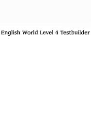 English World 4, Testbuilder, 2009