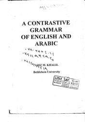A contrastive grammar of english and arabic, Khalil A.M., 1999