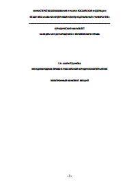 Международное право в российской юридической практике: электронный конспект лекций, Шайхутдинова Г.Р., 2013