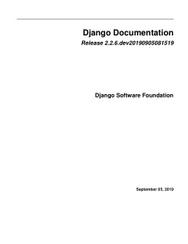 Django documentation, 2019
