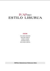 IVAPeko estilo liburua, Arakama J.M., Arrieta A., Lozano J., 2009