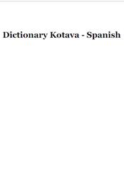 Dictionary Kotava-Spanish, 2007